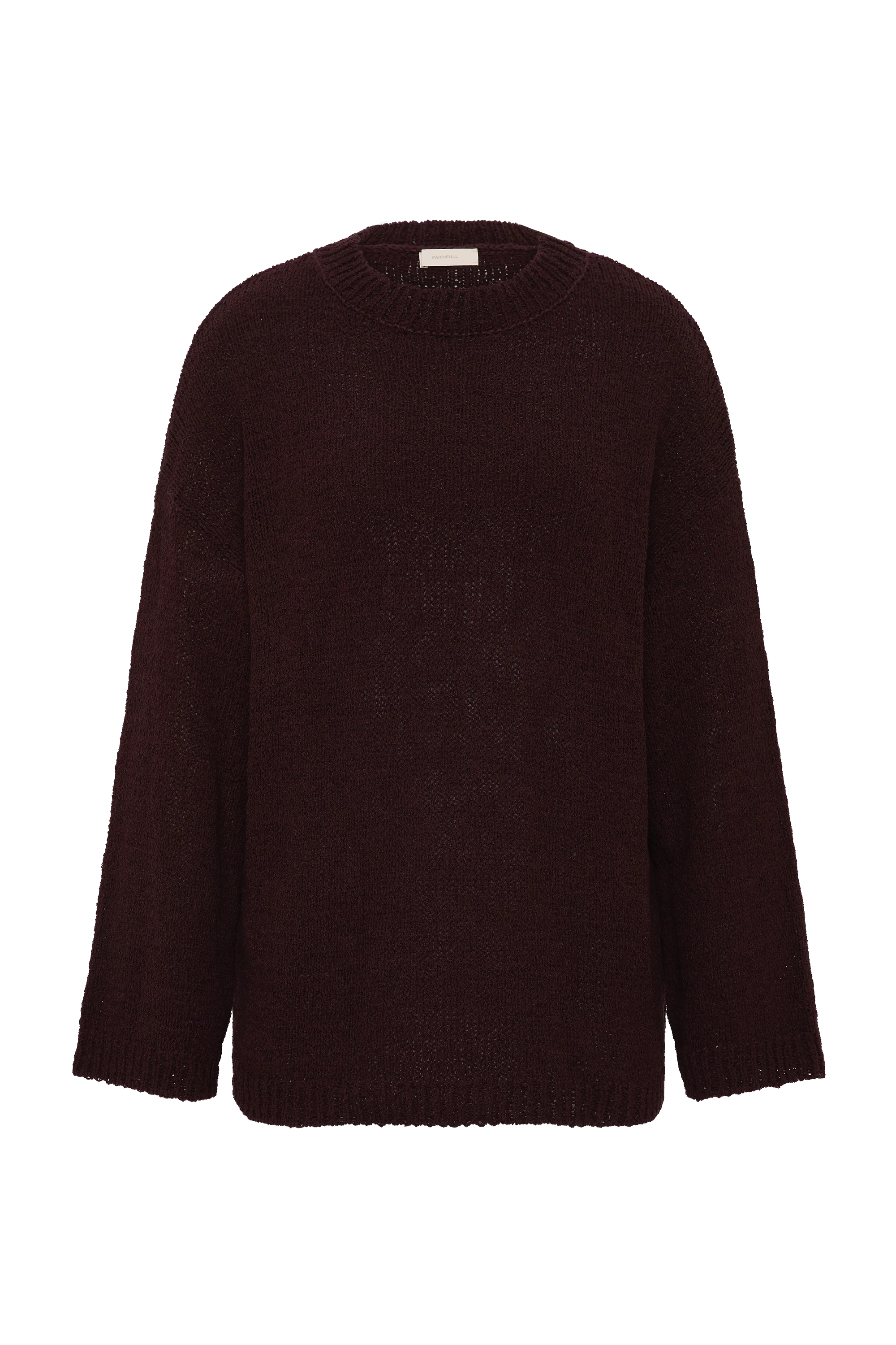 The Fisherman Knit Jumper Prune