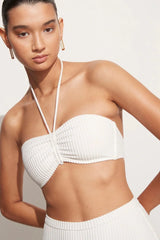 Liu Bikini Top Plain Off White - Final Sale