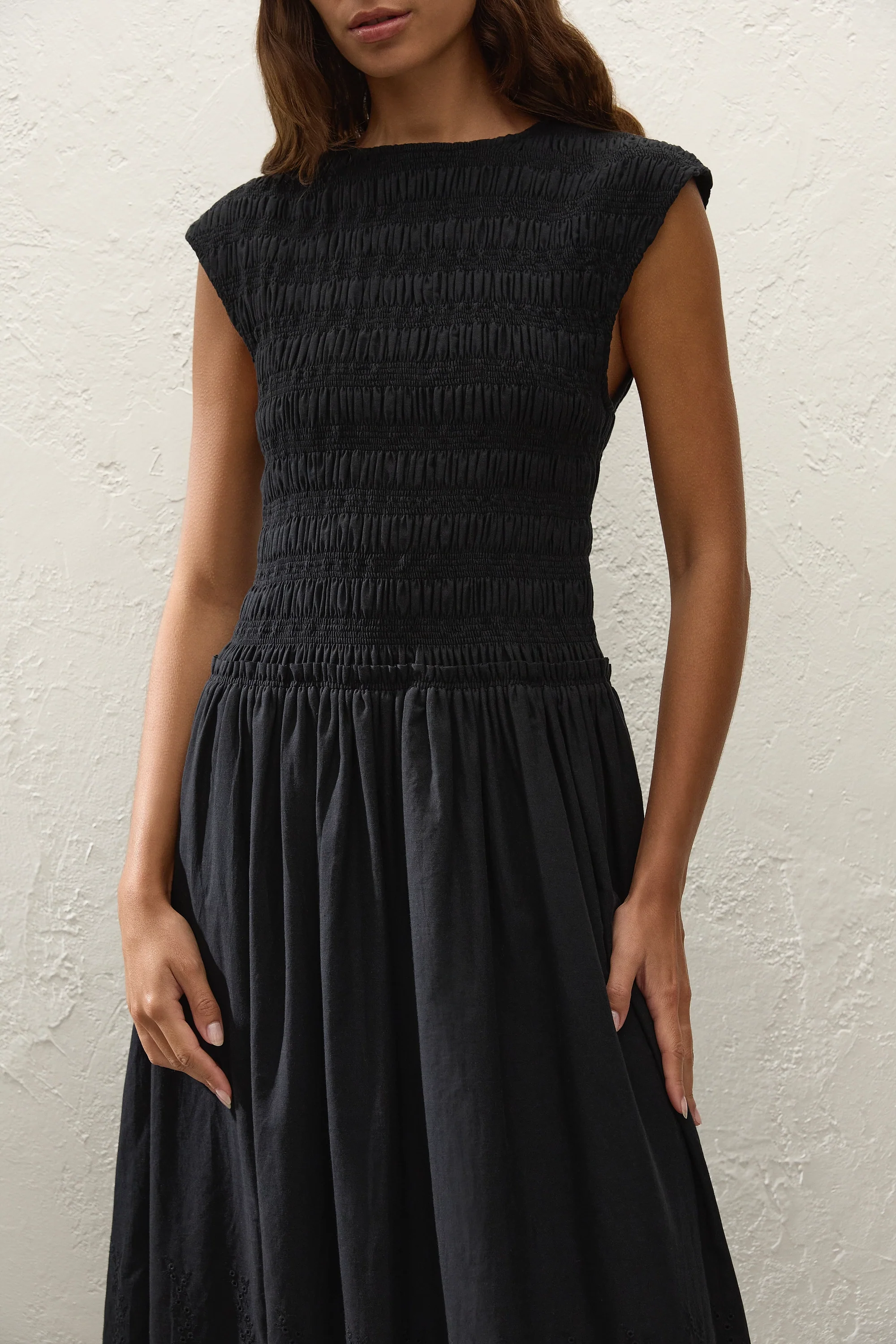 Flavia Maxi Dress Julyeta Broderie Black - Final Sale