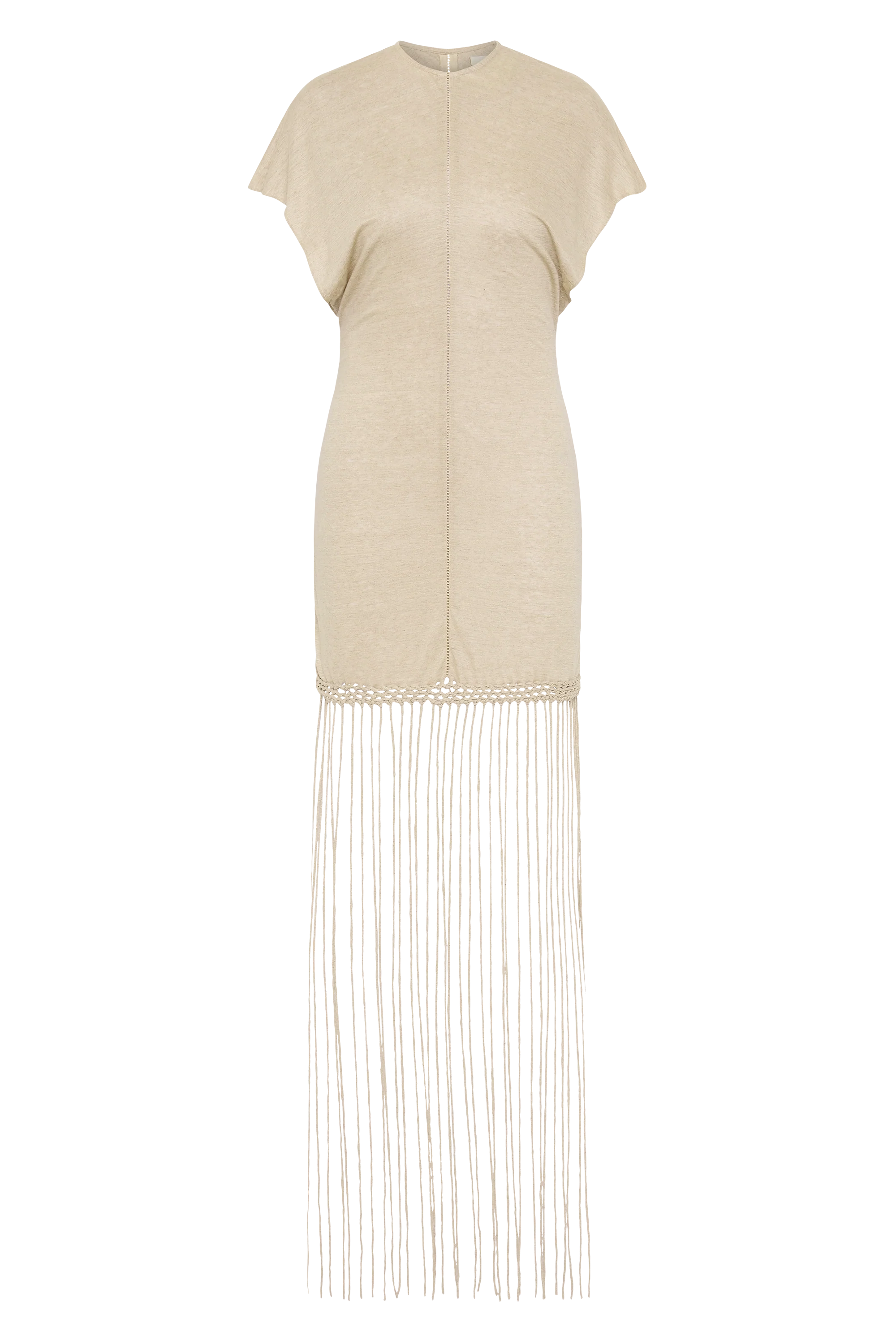 Ines Fringe Dress Oatmeal - Final Sale