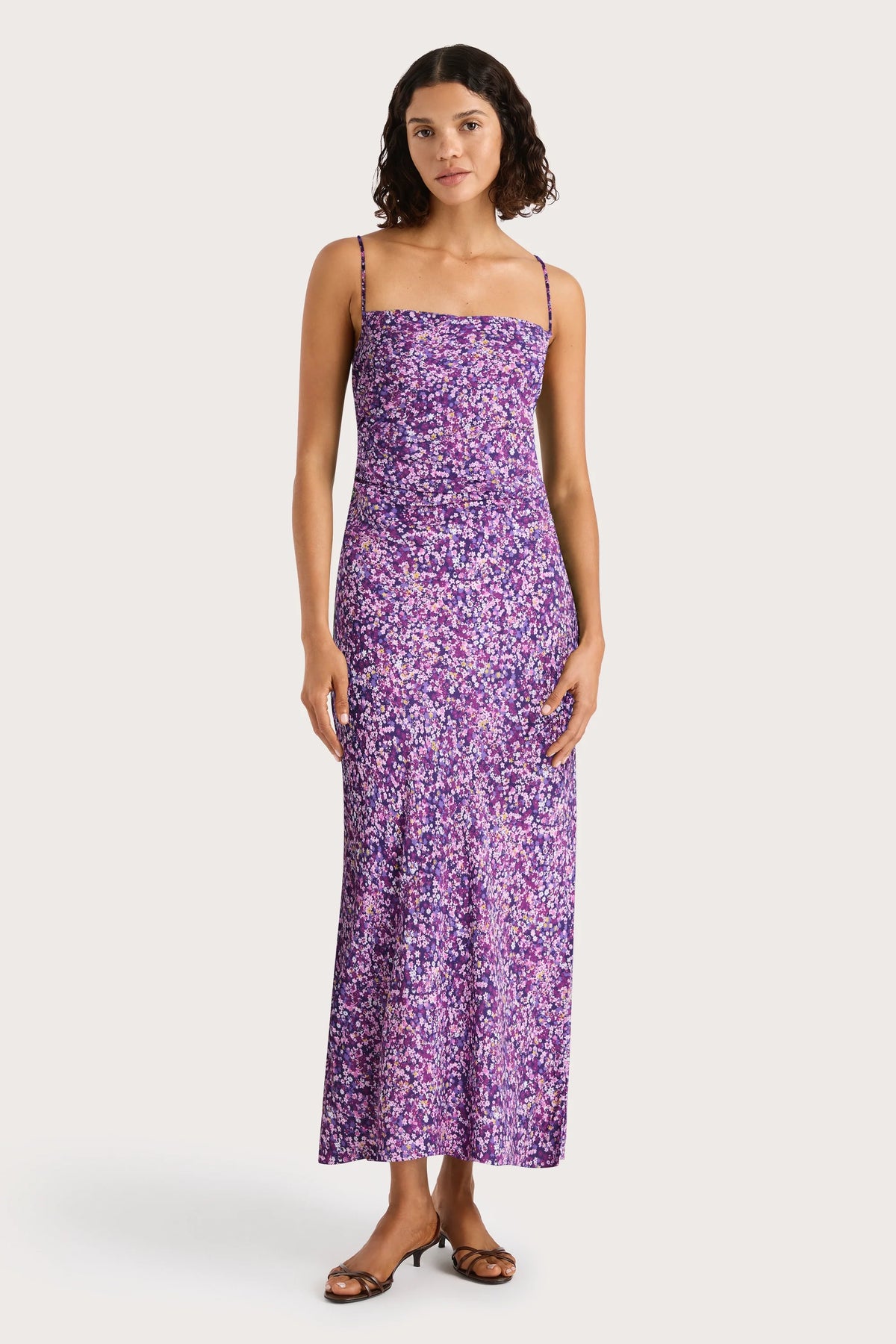 Rosas Midi Dress Meander Micro Purple - Final Sale