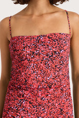 Rosas Midi Dress Meander Micro Red - Final Sale