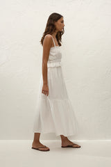 Venta Midi Skirt White - Final Sale
