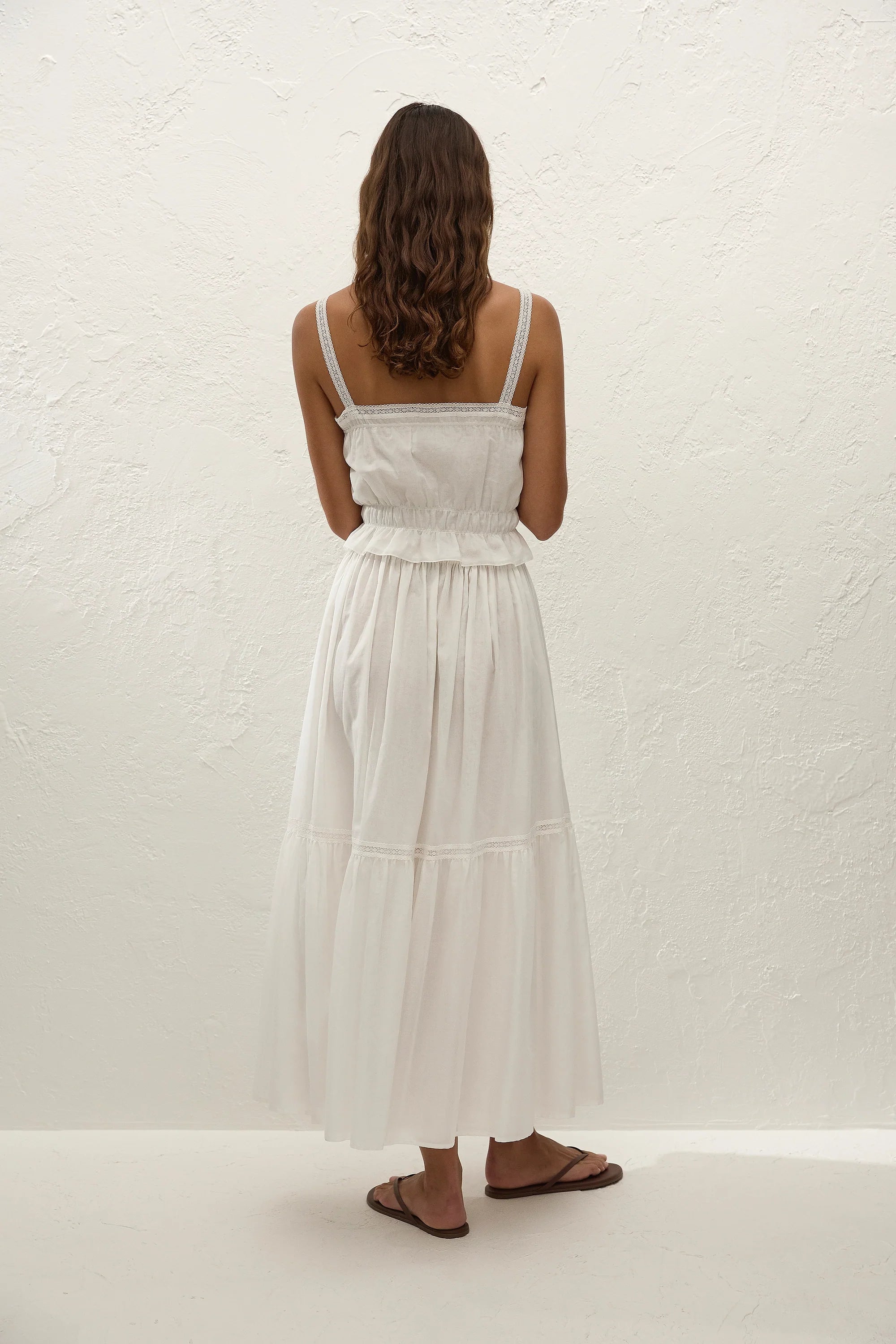 Venta Midi Skirt White - Final Sale