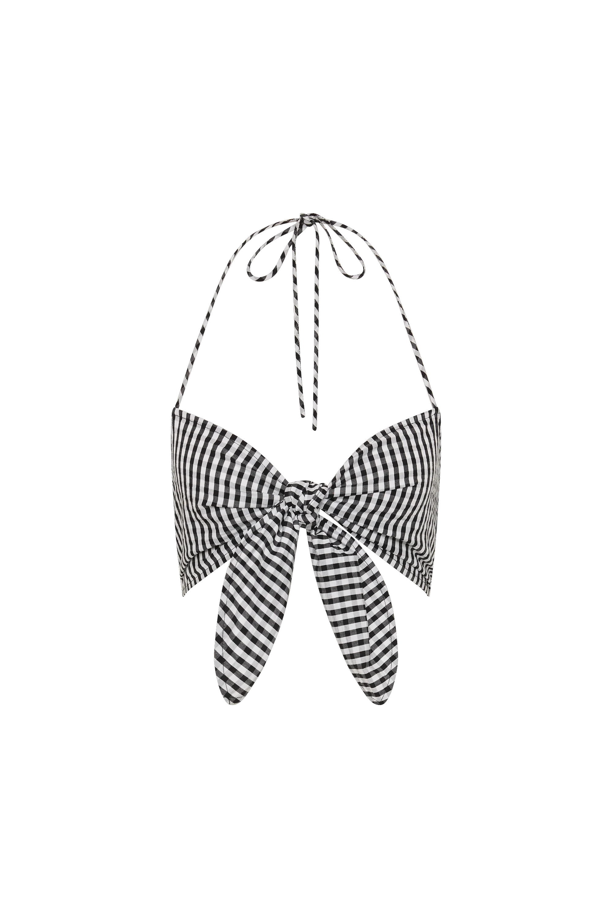 Onda Top Black Textured Gingham - Final Sale