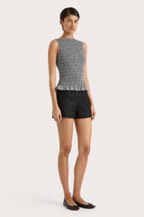 Margot Top Gingham Black - Final Sale