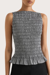 Margot Top Gingham Black - Final Sale