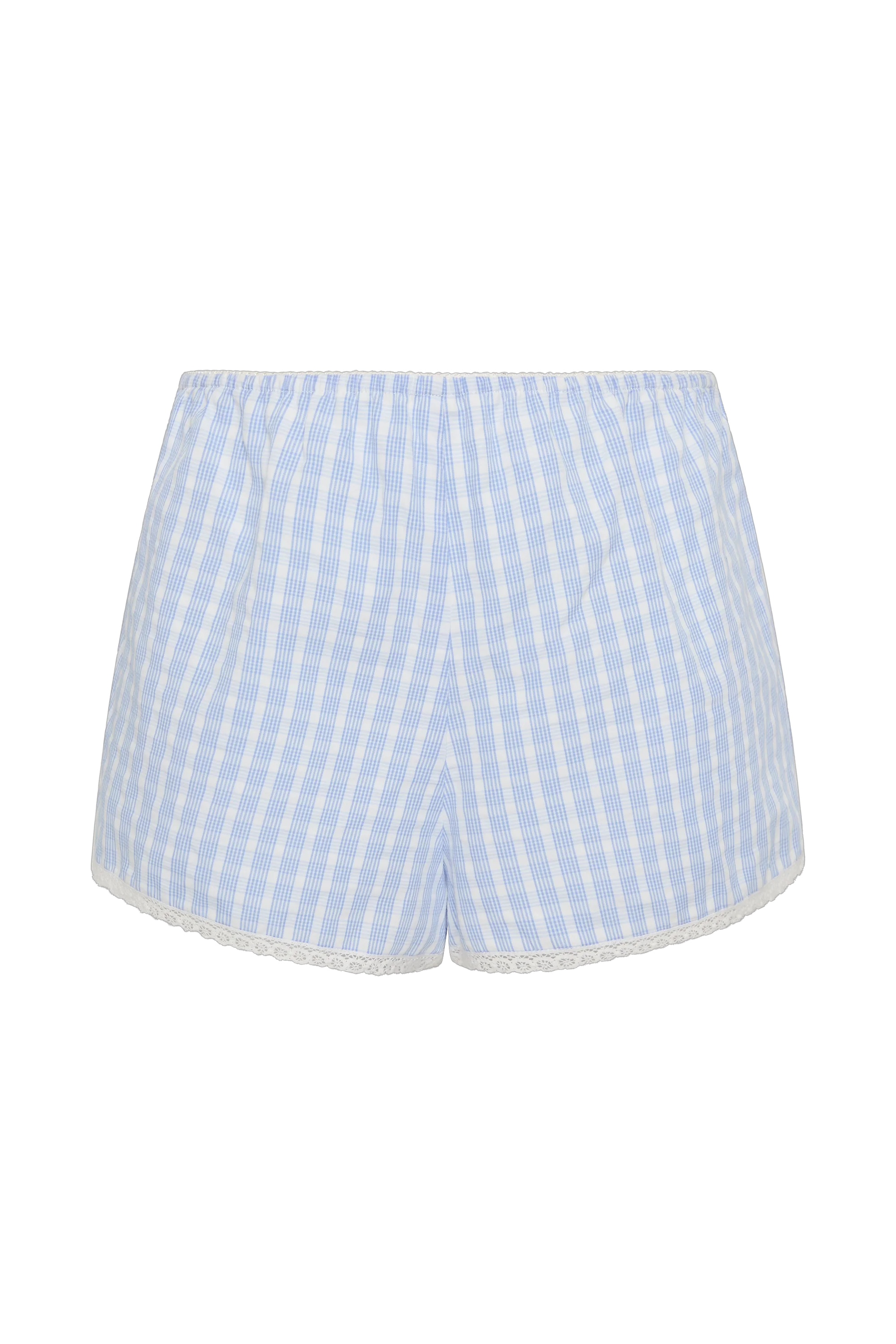 Lonny Short Paloma Check Light Blue White