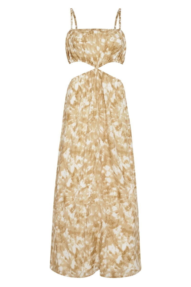 Celina Midi Dress Roos Tie Dye Stone - Final Sale
