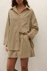 Clemente Shirt Carmen Stripe Sand Cedar