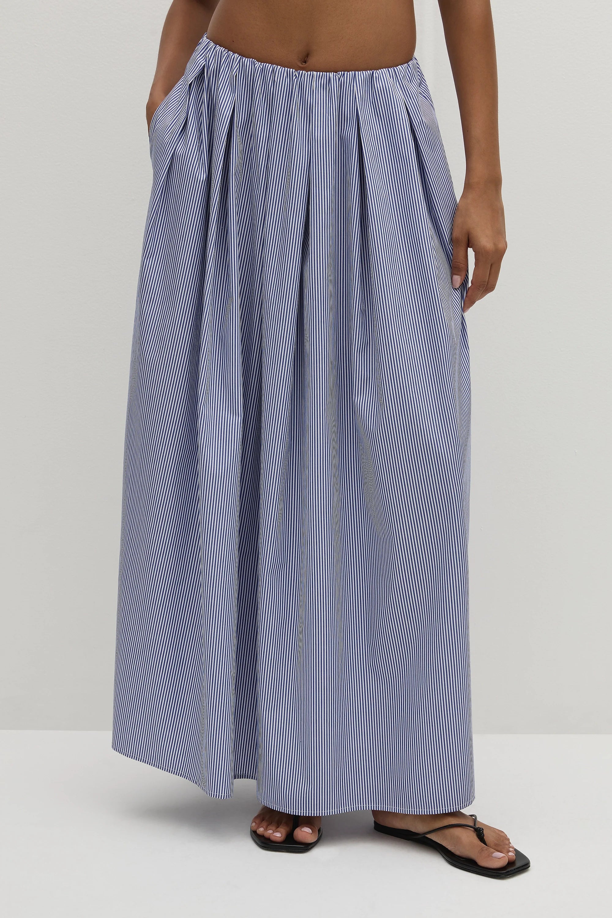 Astrid Skirt Helle Stripe Vintage Navy - Final Sale