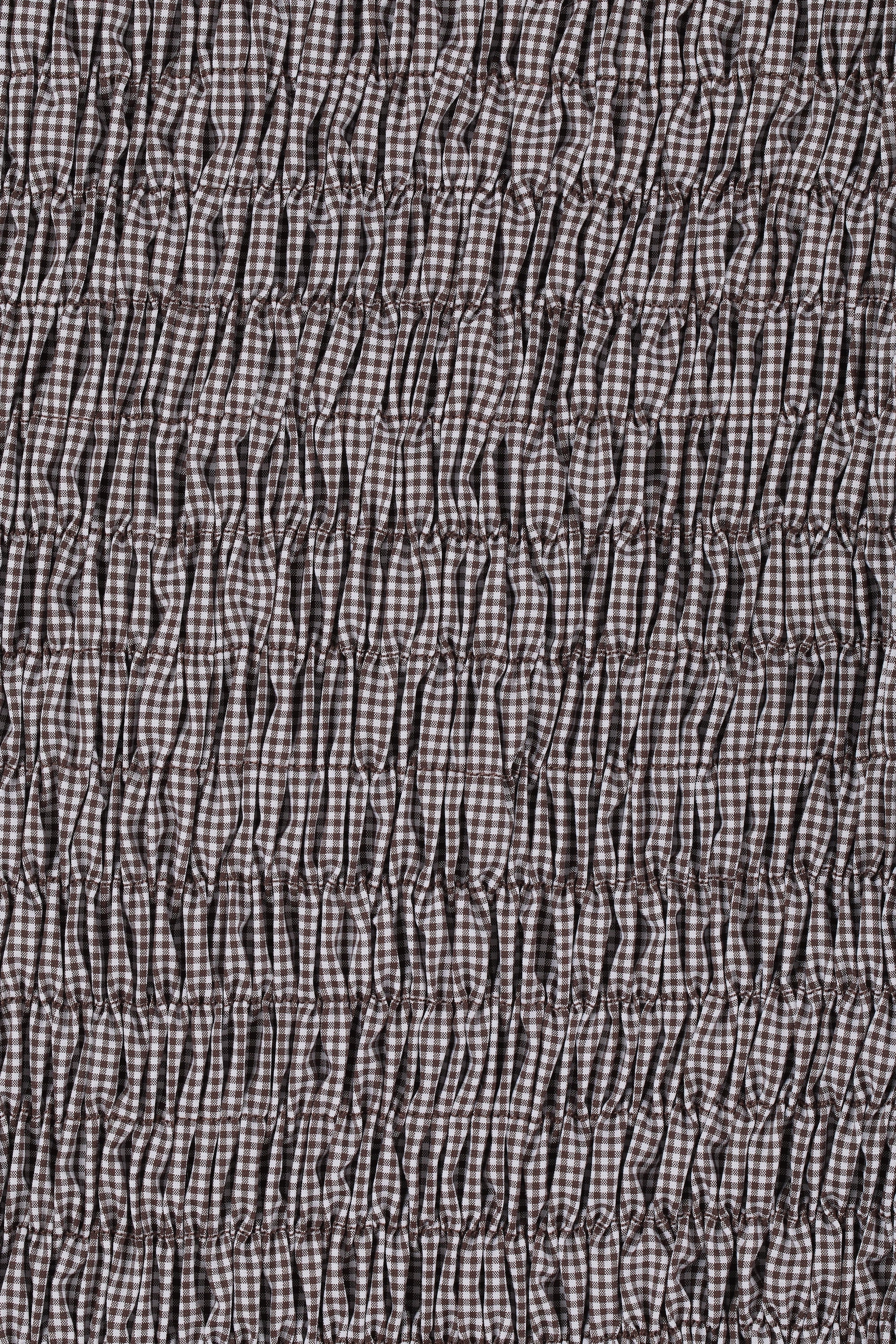 Edda Top Hanne Gingham Espresso - Final Sale