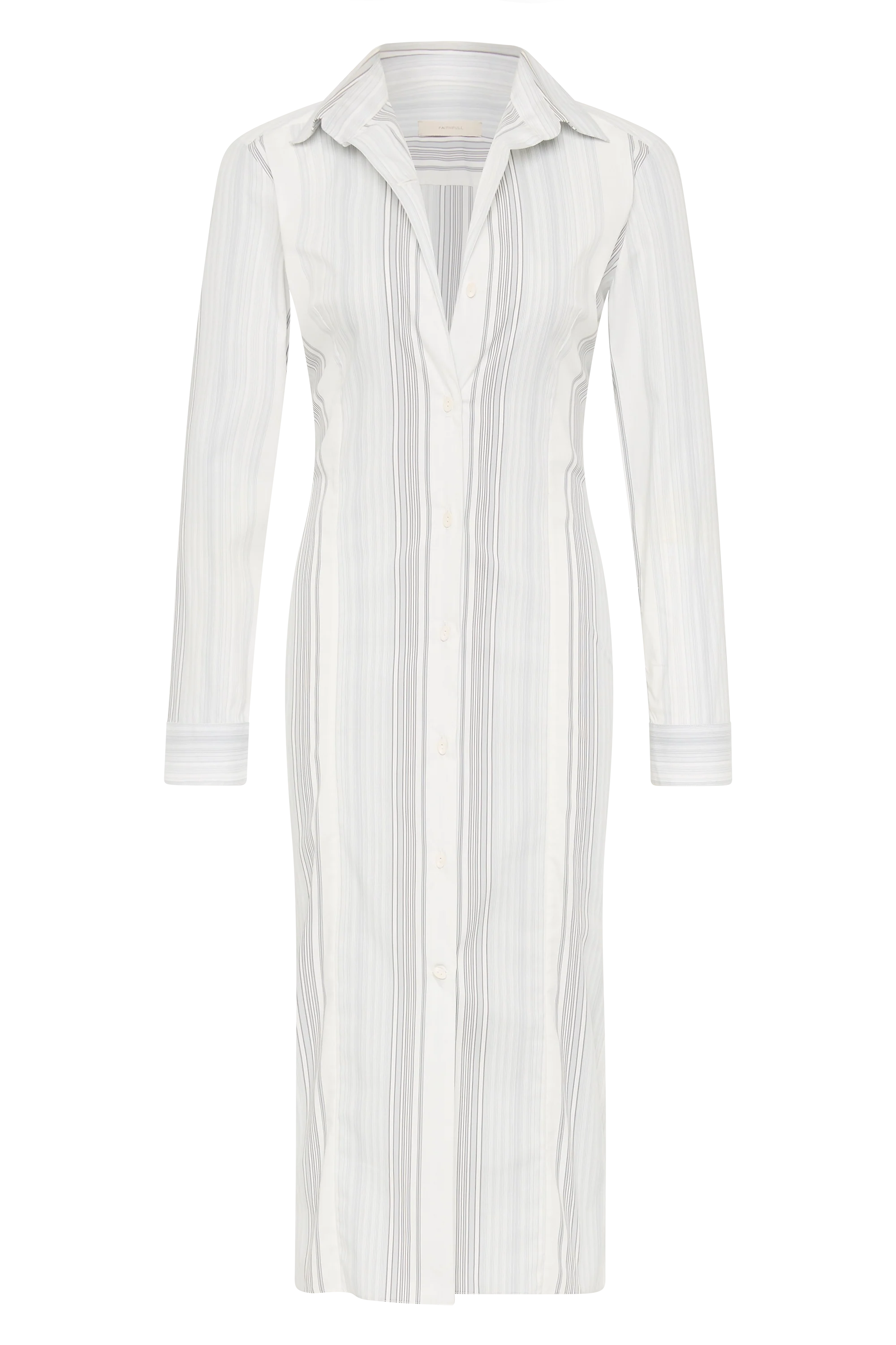 En Vau Shirt Dress Striped Soft Blue - Final Sale