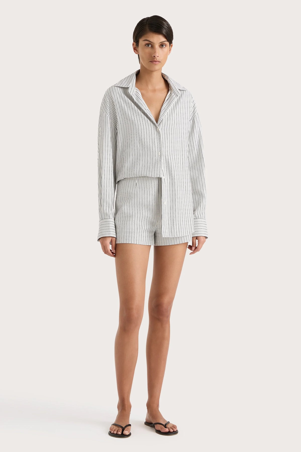 En Vau Shirt Navy Stripe - Final Sale
