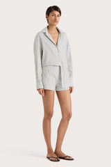 En Vau Shirt Navy Stripe - Final Sale