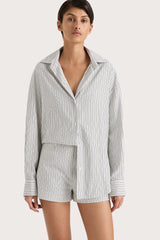 En Vau Shirt Navy Stripe - Final Sale