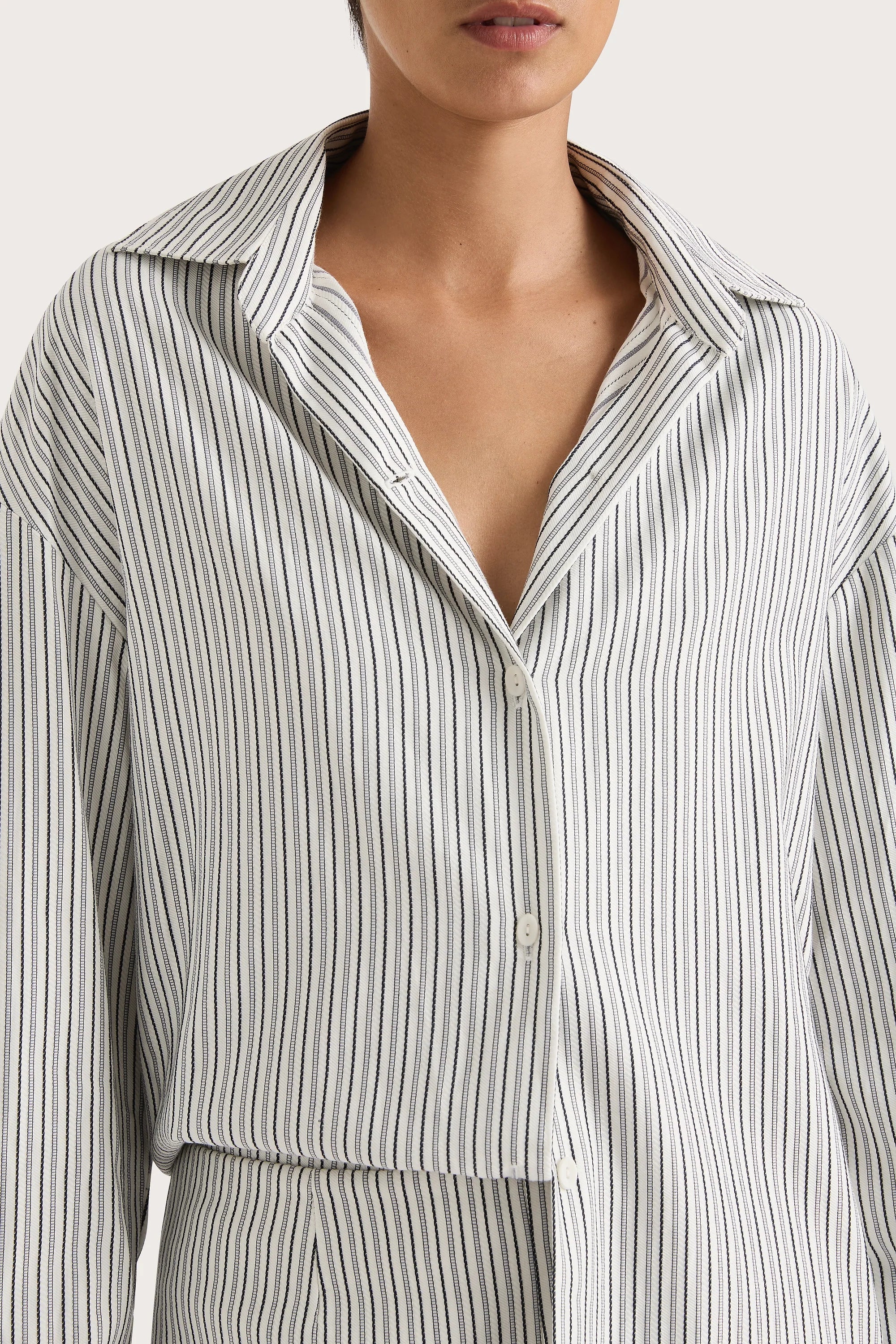 En Vau Shirt Navy Stripe - Final Sale