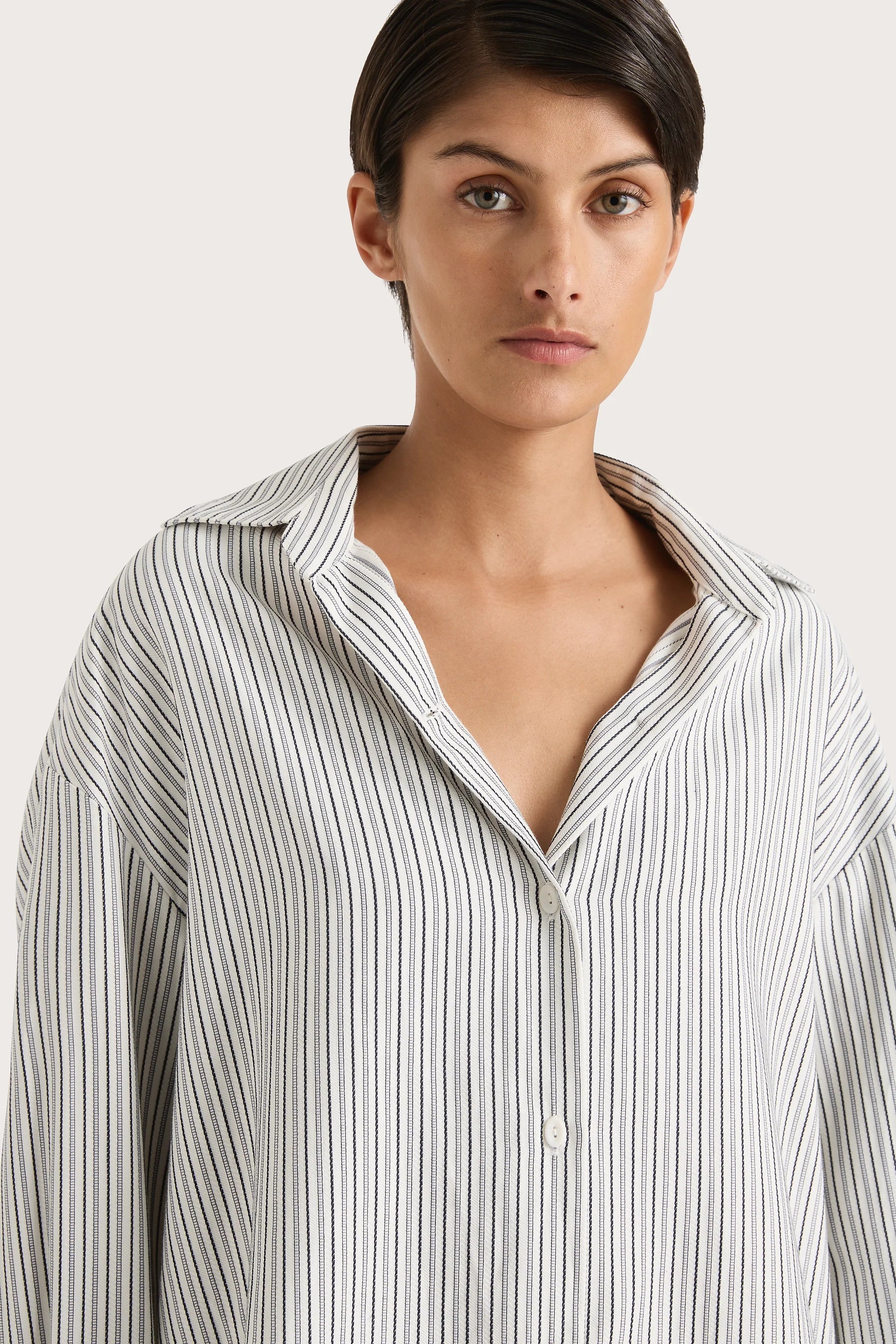 En Vau Shirt Navy Stripe - Final Sale