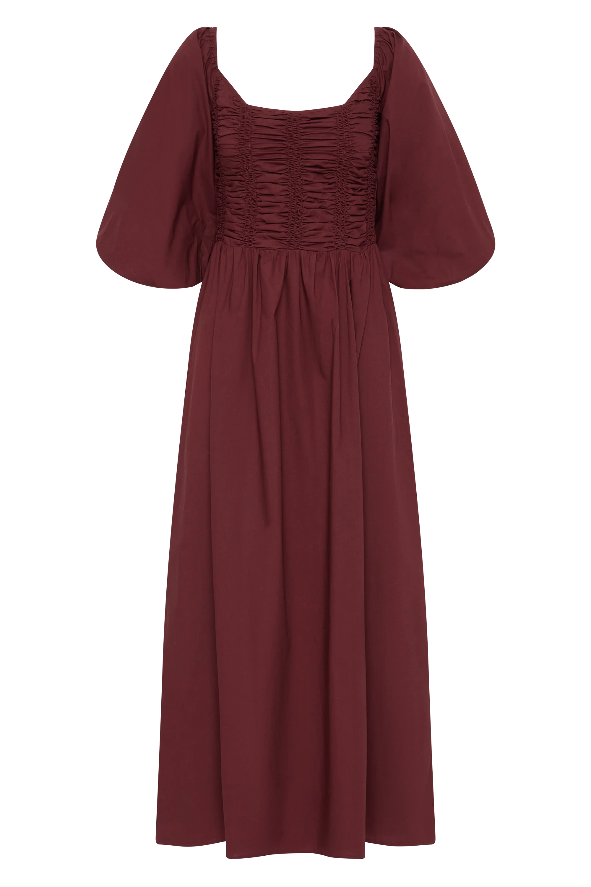 Alma Midi Dress Bordeaux - Final Sale