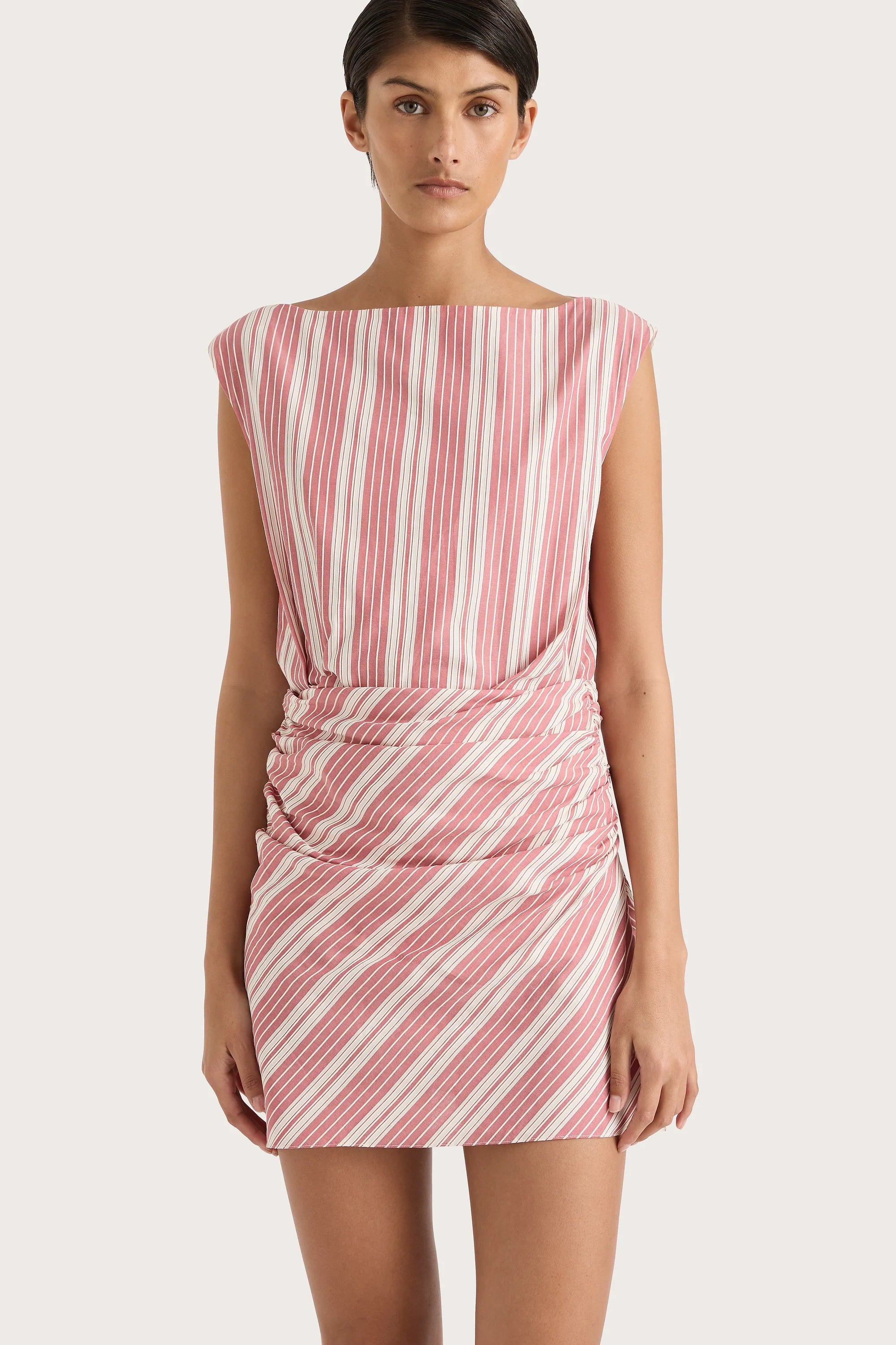 Reign Mini Dress Cherry Stripe - Final Sale