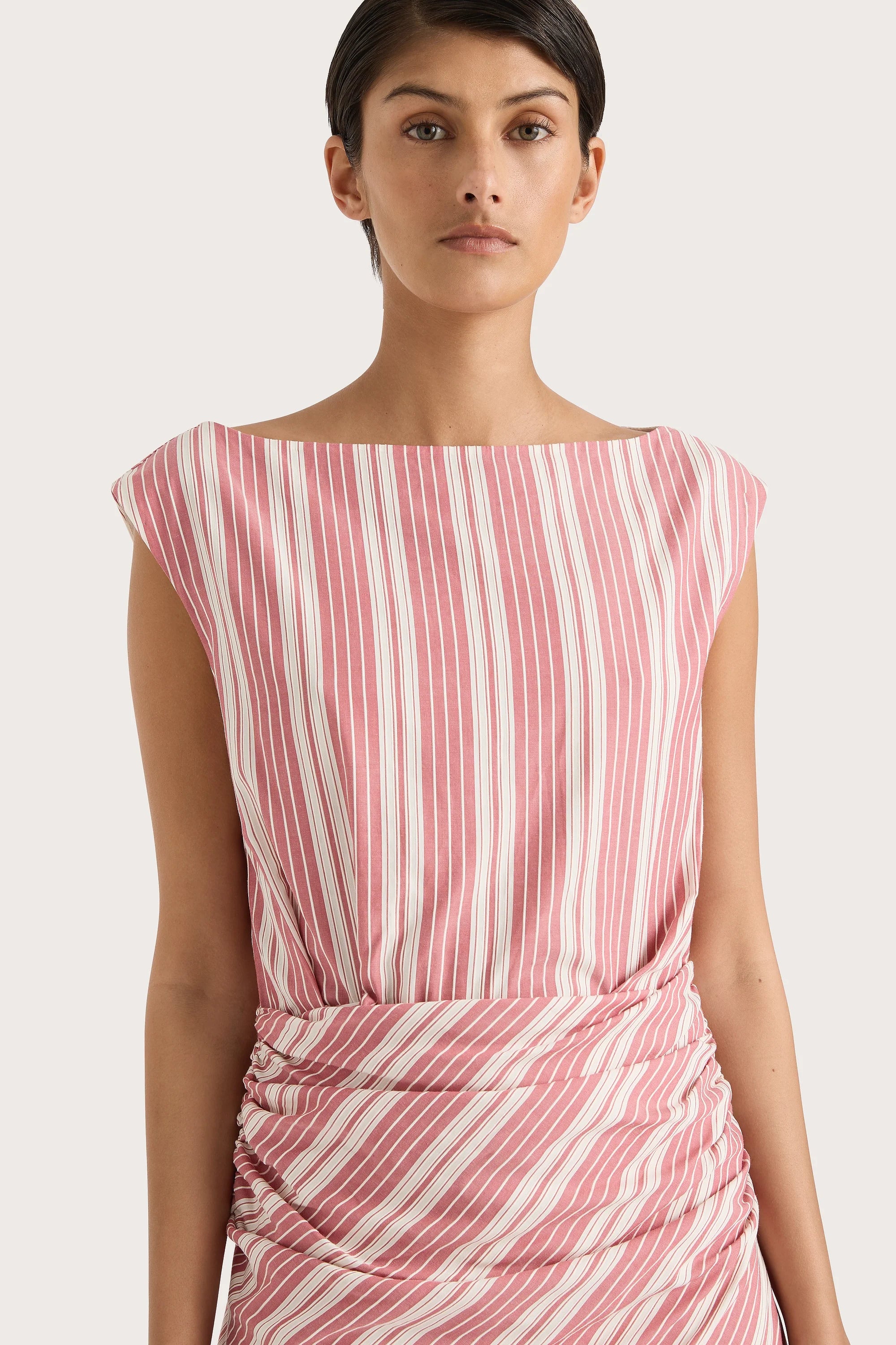 Reign Mini Dress Cherry Stripe - Final Sale