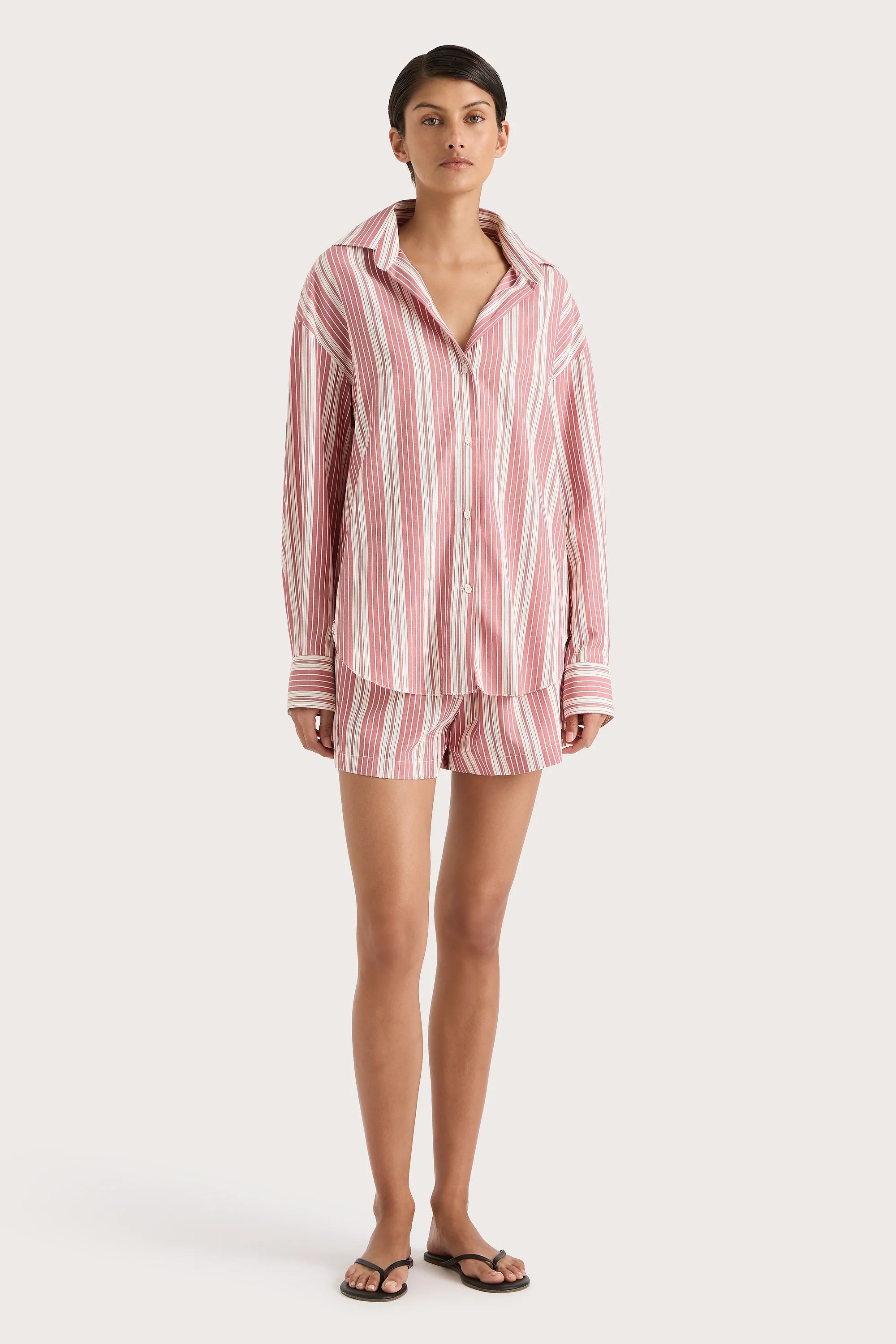 Elva Shorts Cherry Stripe - Final Sale