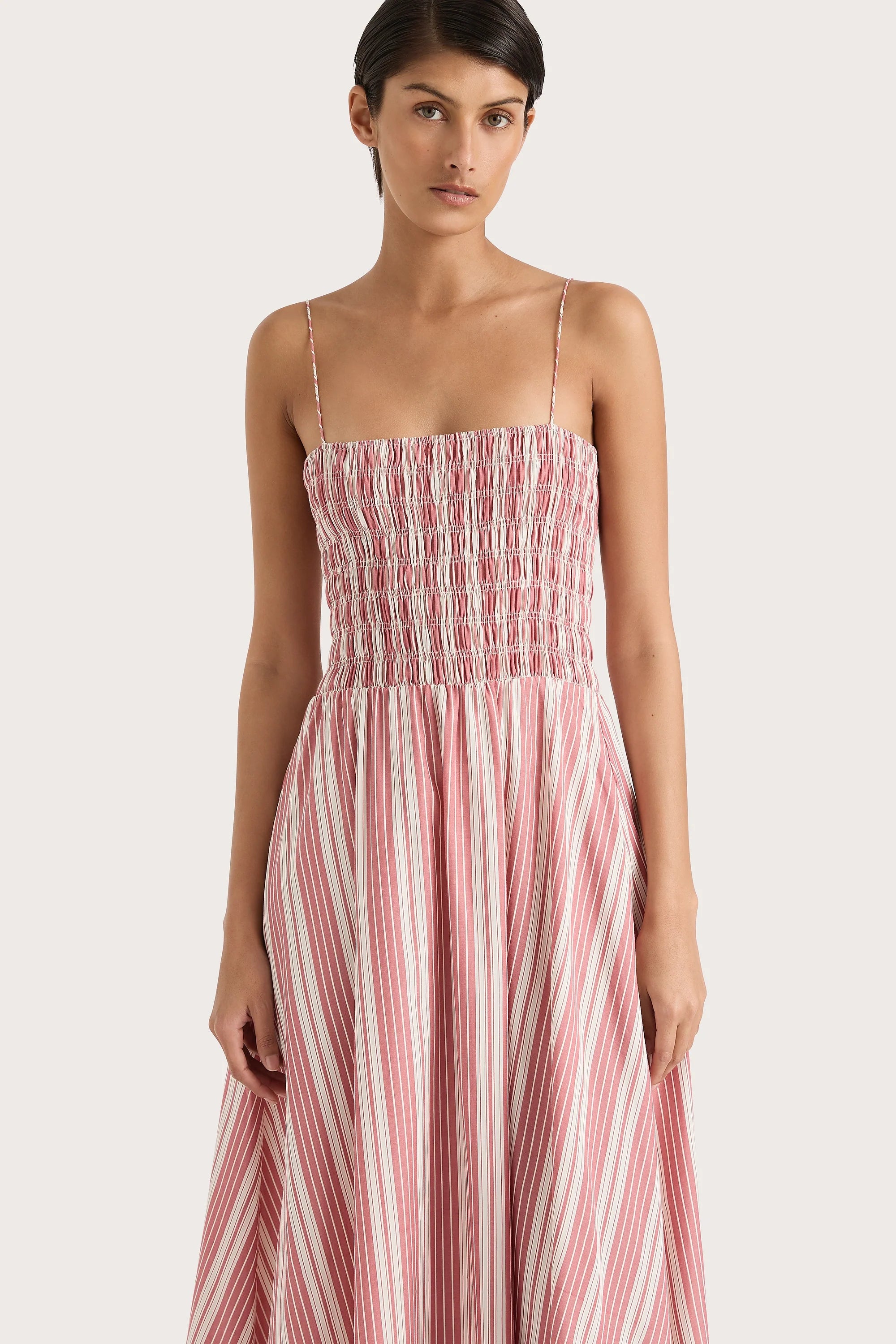 Lida Maxi Dress Cherry Stripe - Final Sale