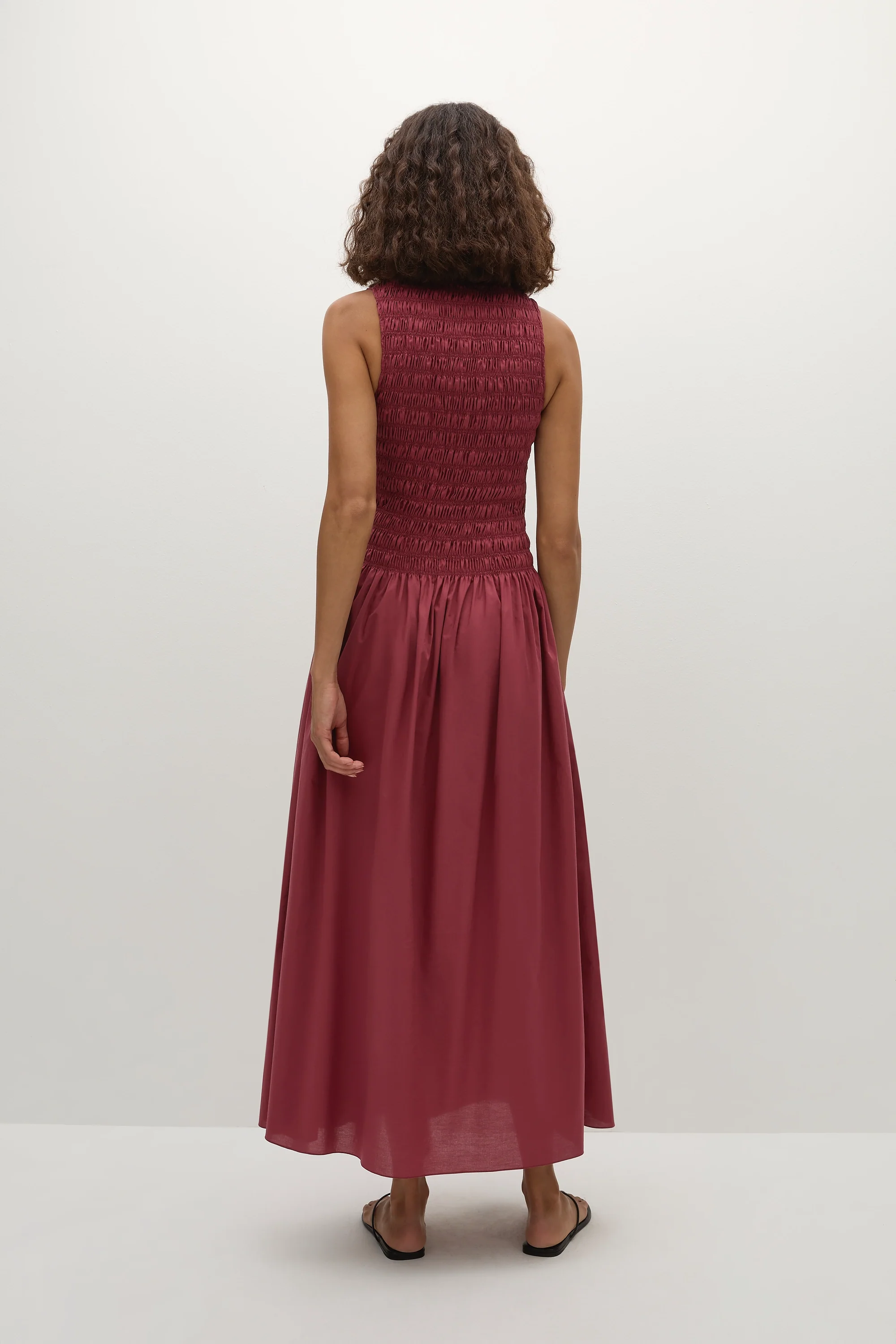 Margot Midi Dress Rhubarb