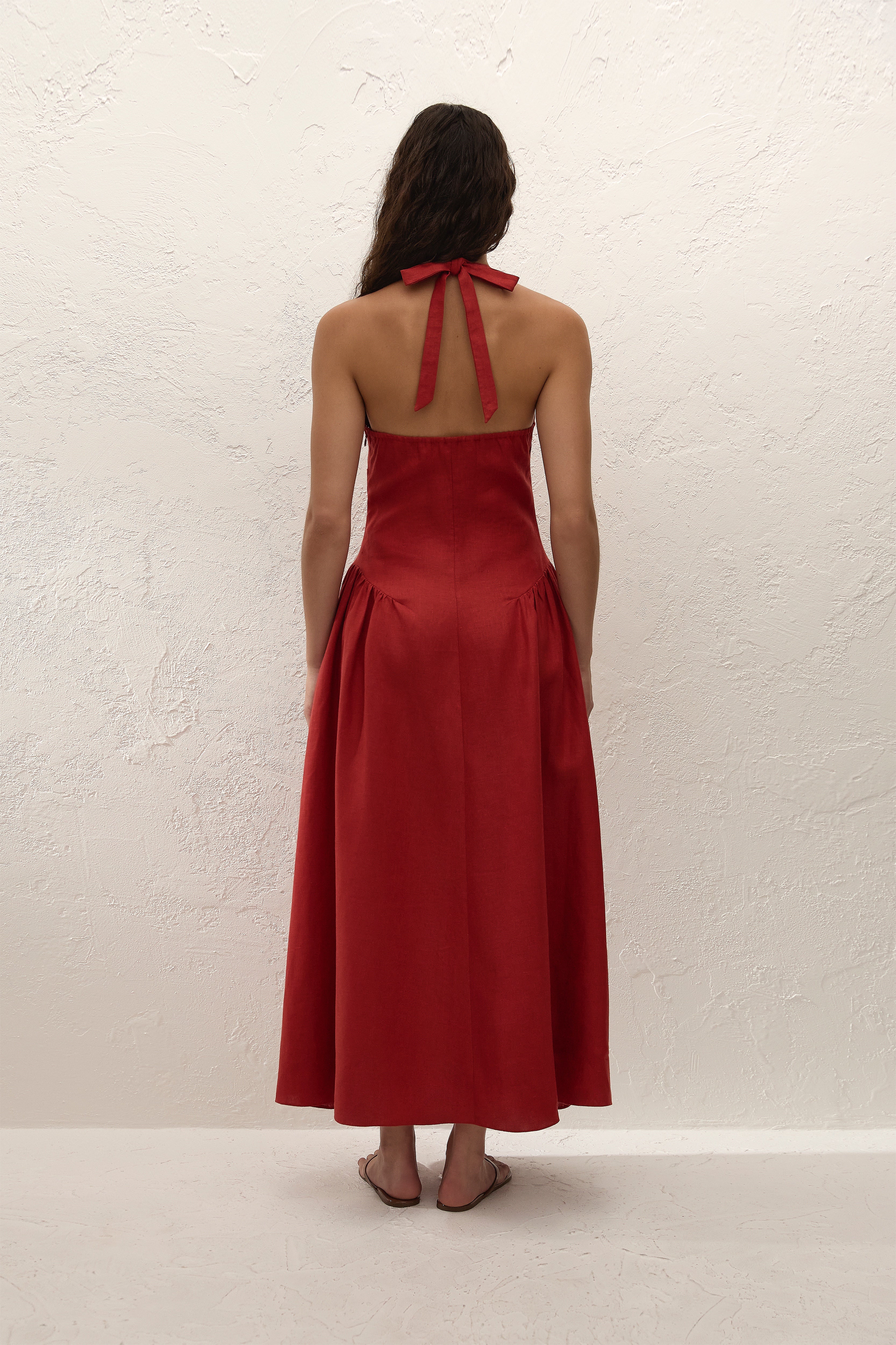 La Cala Midi Dress Chilli