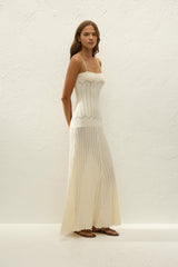 Irene Maxi Dress Maja Pointelle Vintage White