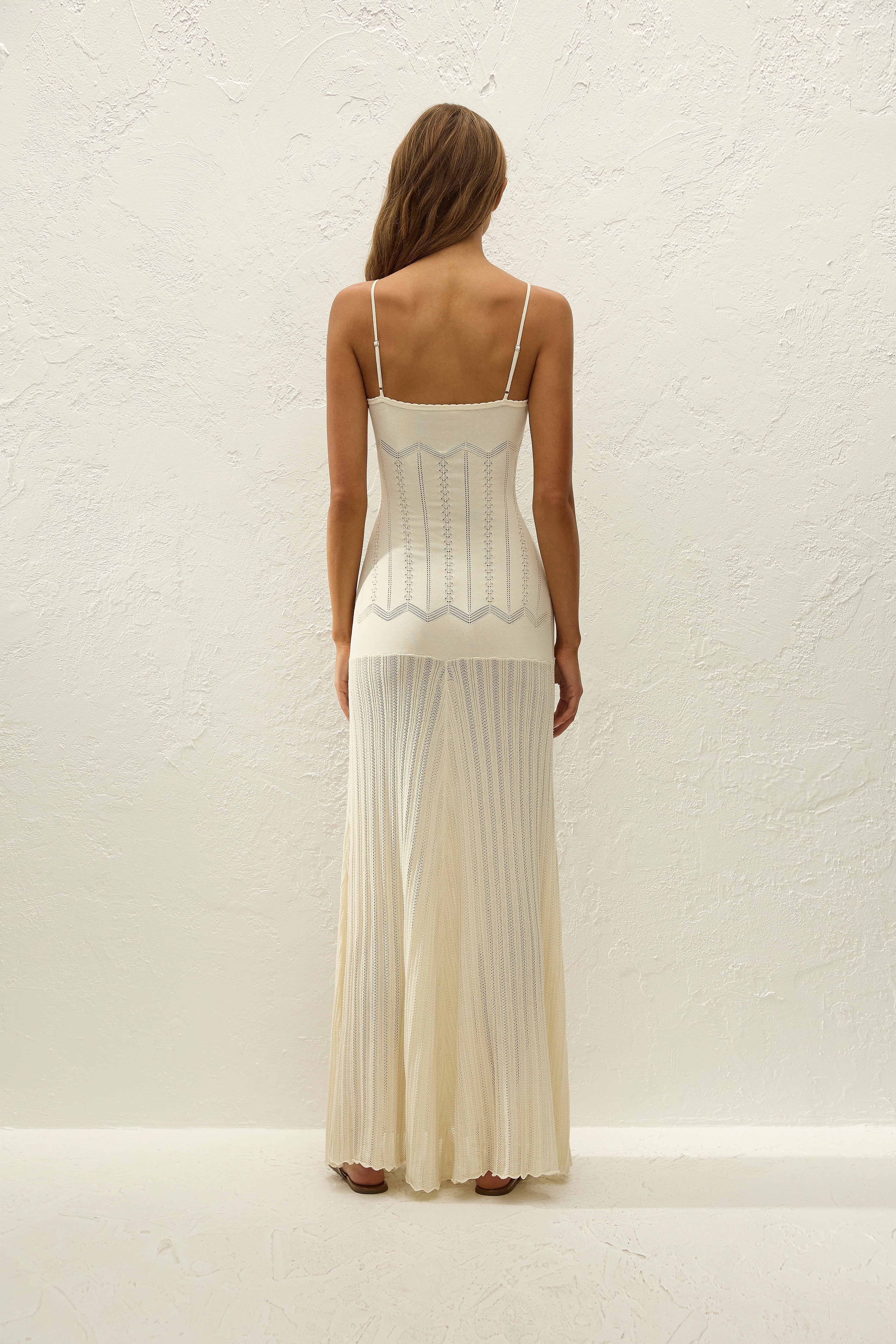 Irene Maxi Dress Maja Pointelle Vintage White