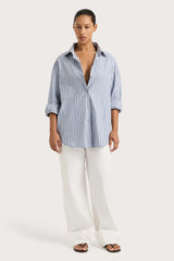 En Vau Shirt Blue Stripe - Final Sale