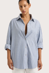 En Vau Shirt Blue Stripe - Final Sale