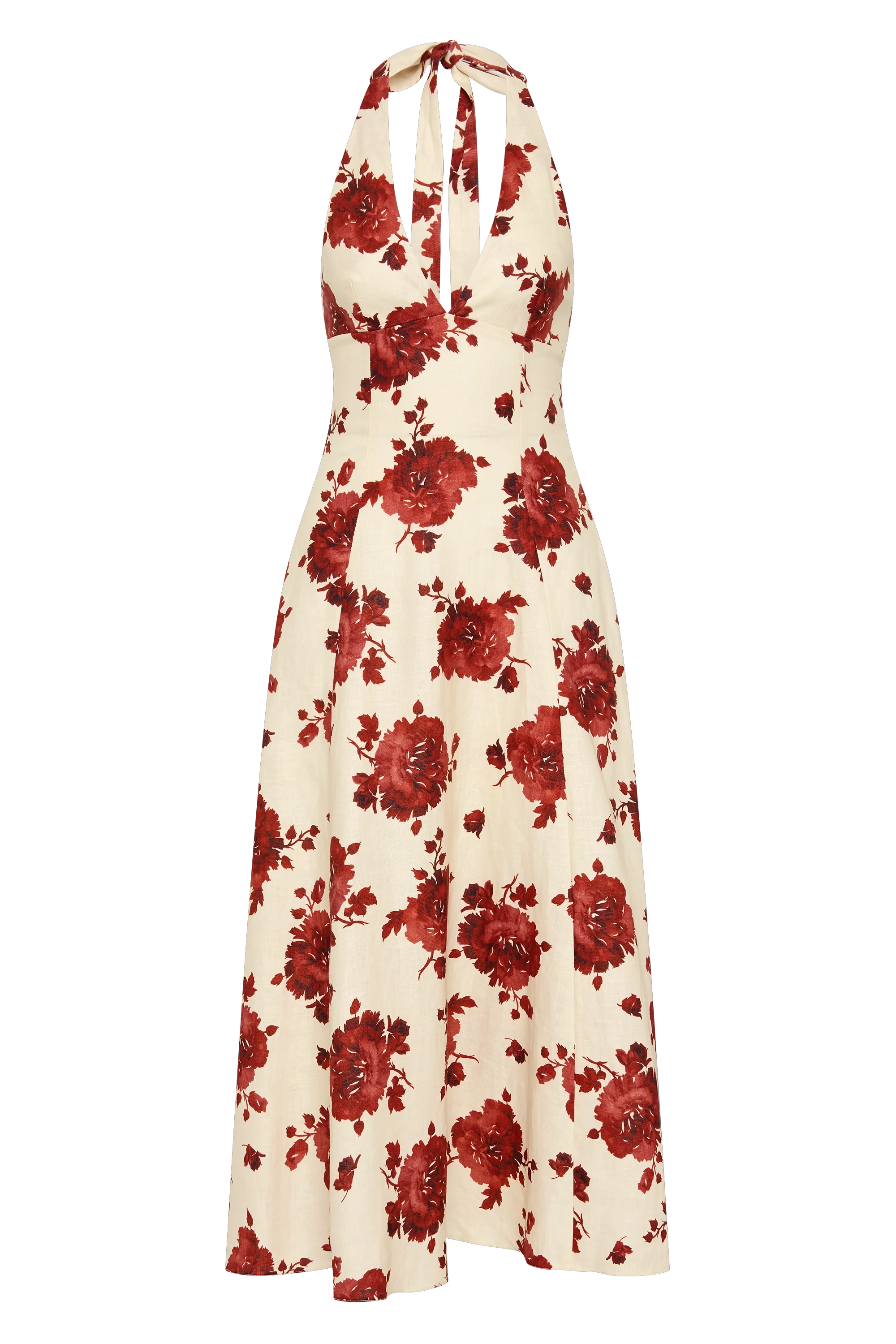 Marais Midi Dress Cecile Floral Garnet - Final Sale