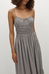 Sofie Maxi Dress Hanne Gingham Espresso - Final Sale