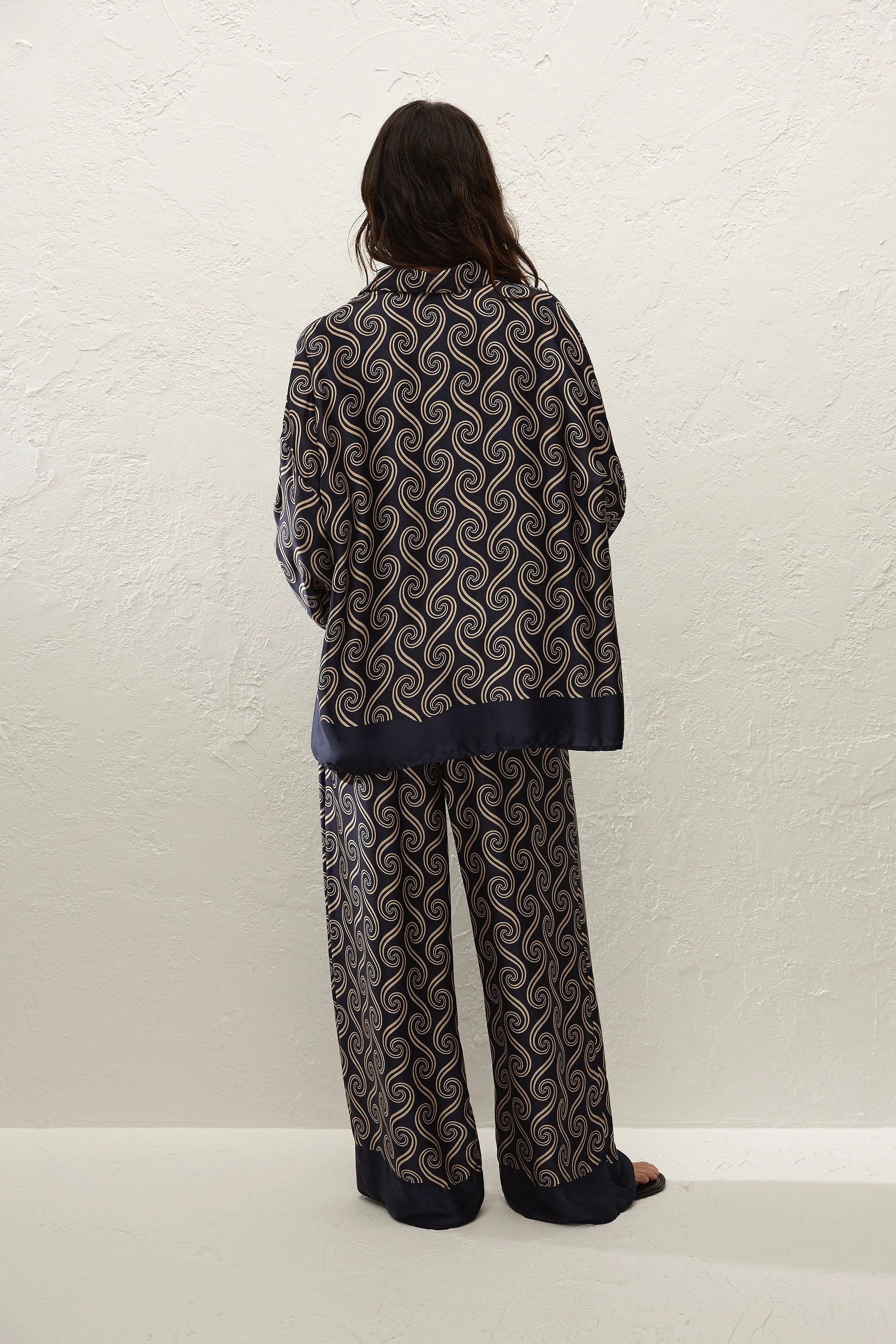 Cora Shirt Juanita Swirl Indigo - Final Sale