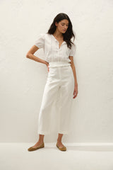 Fiora Blouse Fresco Lace White - Final Sale