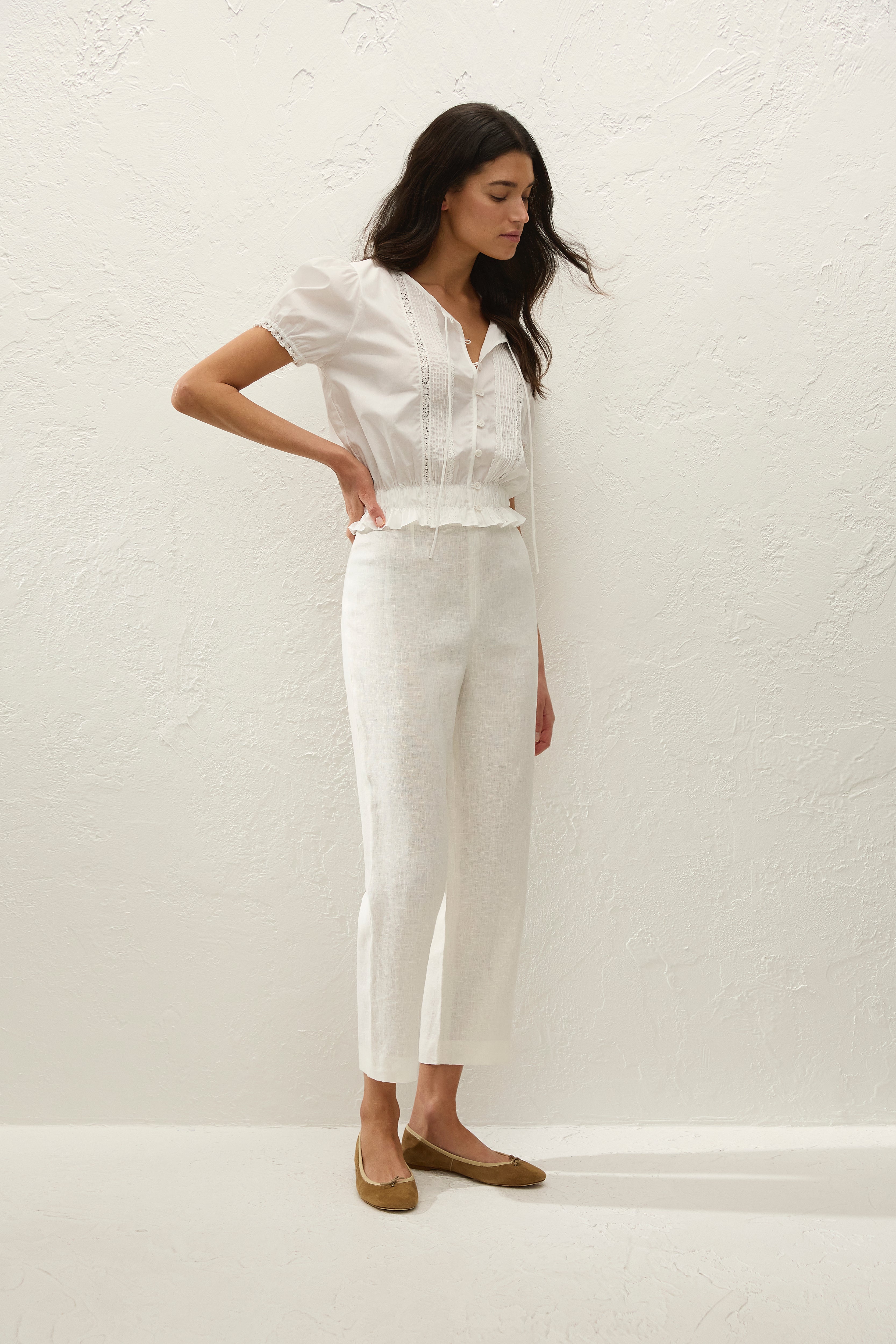 Fiora Blouse Fresco Lace White - Final Sale