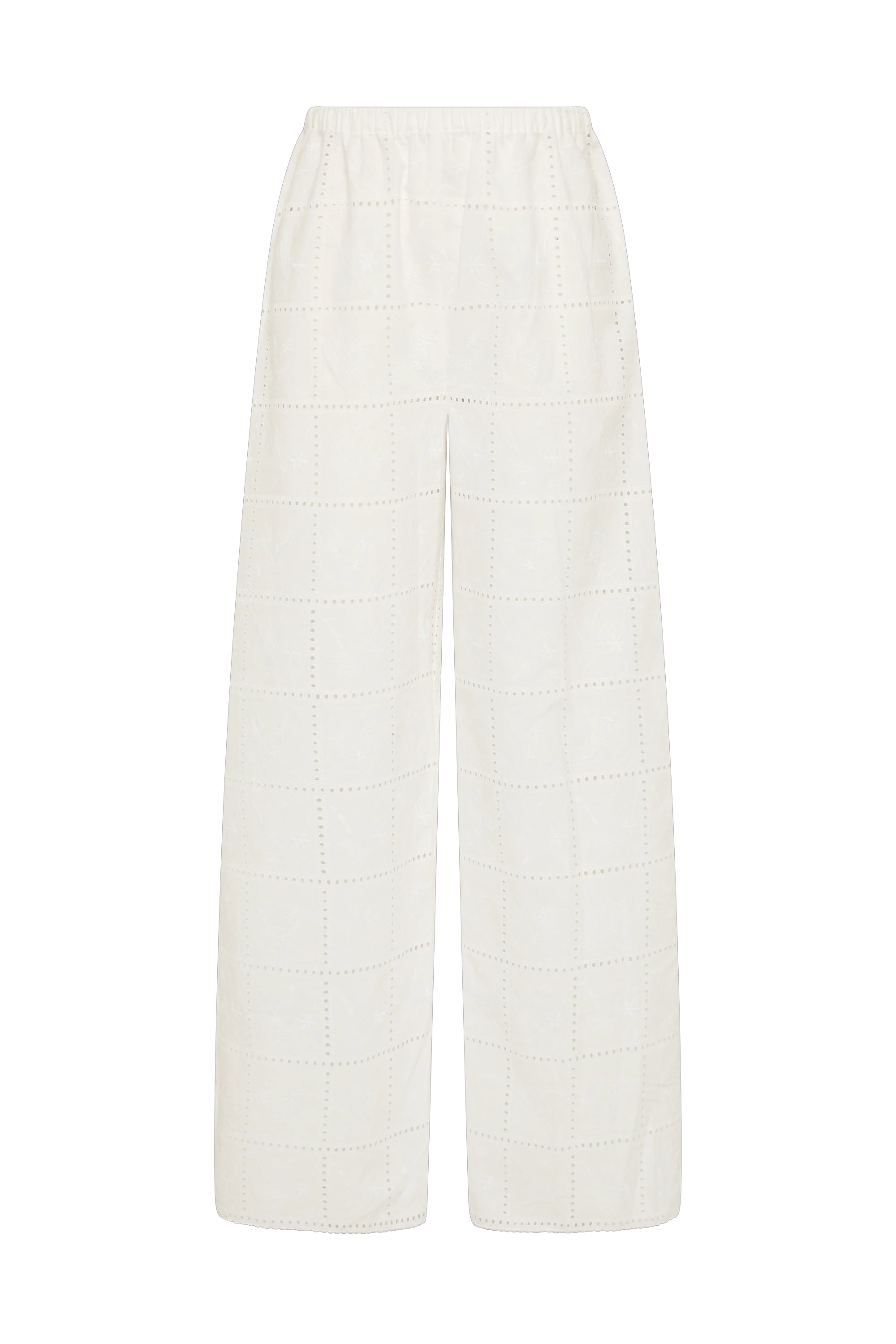 Mora Pant Handkerchief Broderie White