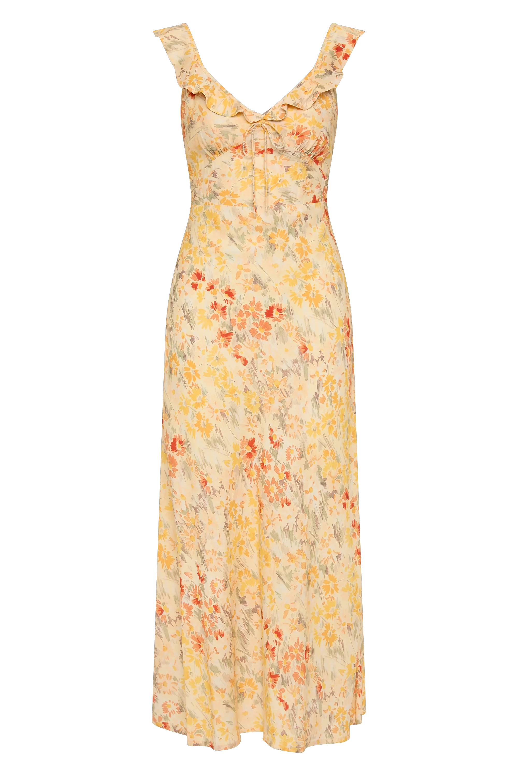 Yvonne Midi Dress Adeline Floral Yellow - Final Sale