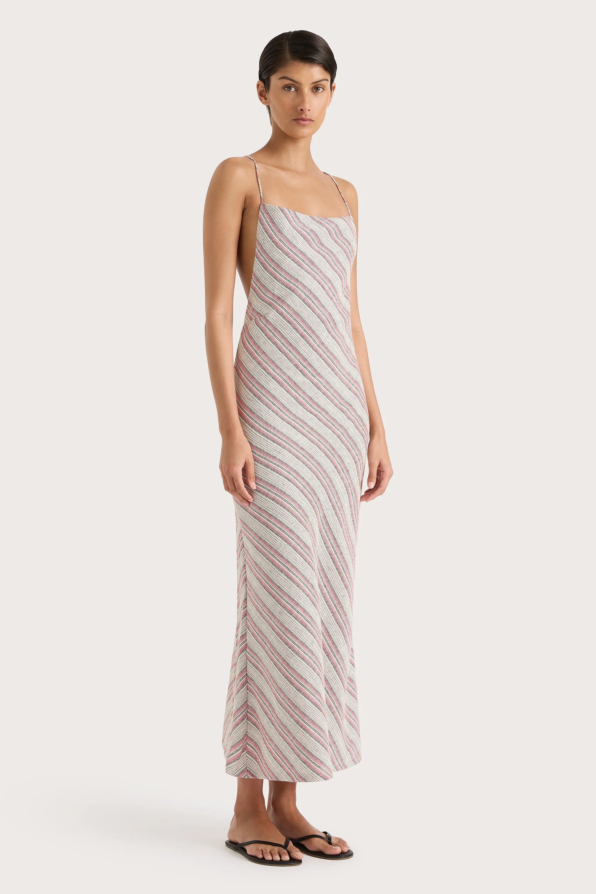 Lison Dress Watermelon Stripe - Final Sale