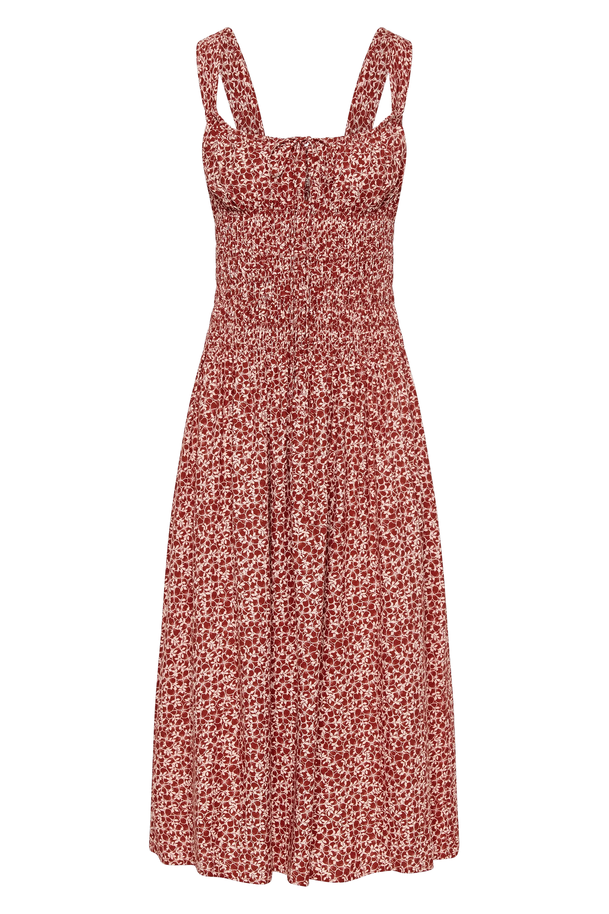 Yerres Midi Dress Peony Stamp Garnet - Final Sale