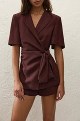 Ida Knot Blazer Port - Final Sale