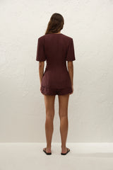 Ida Knot Blazer Port - Final Sale