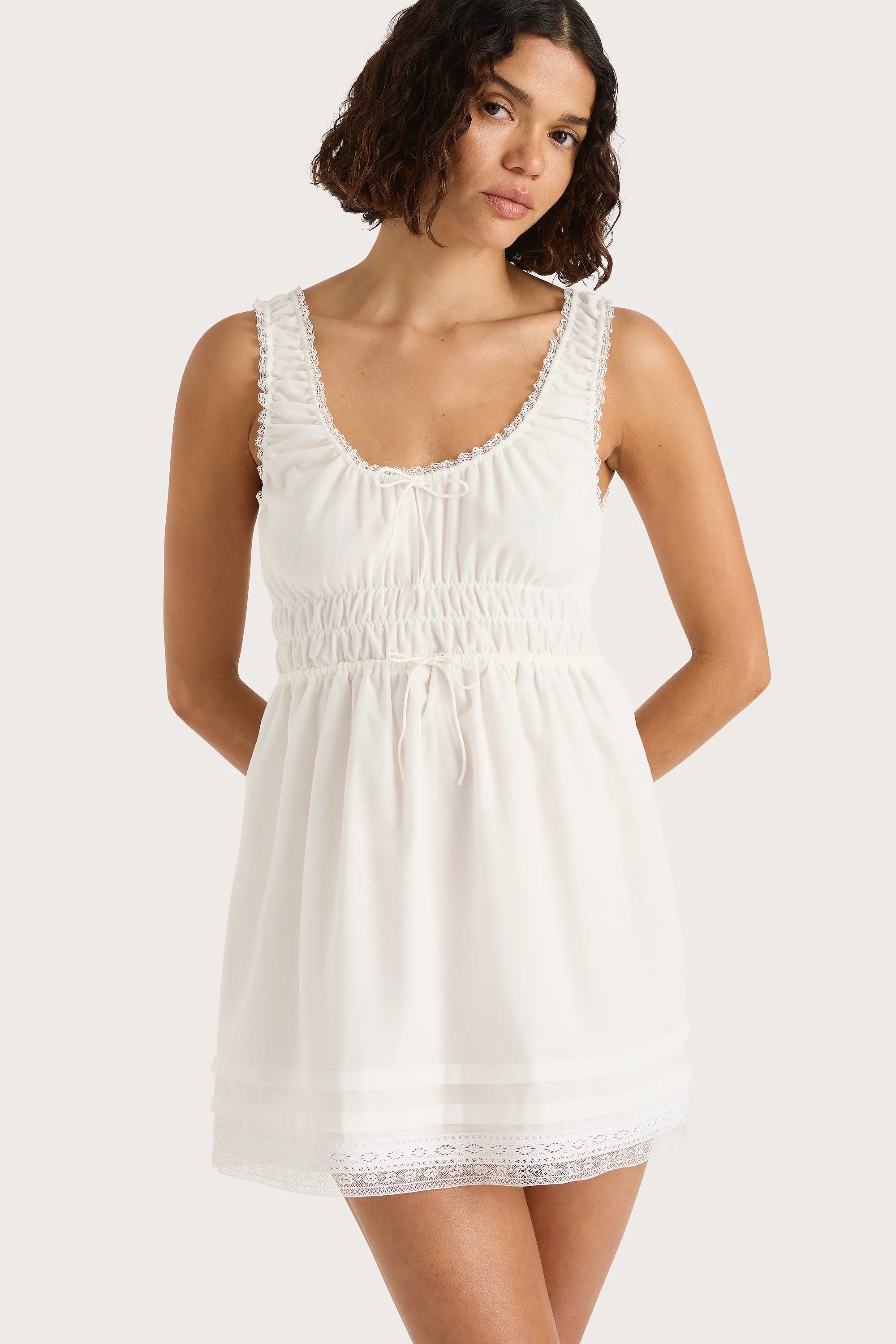Juliet Mini Dress White - Final Sale