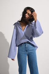 Gaia Top Helle Stripe Vintage Navy - Final Sale