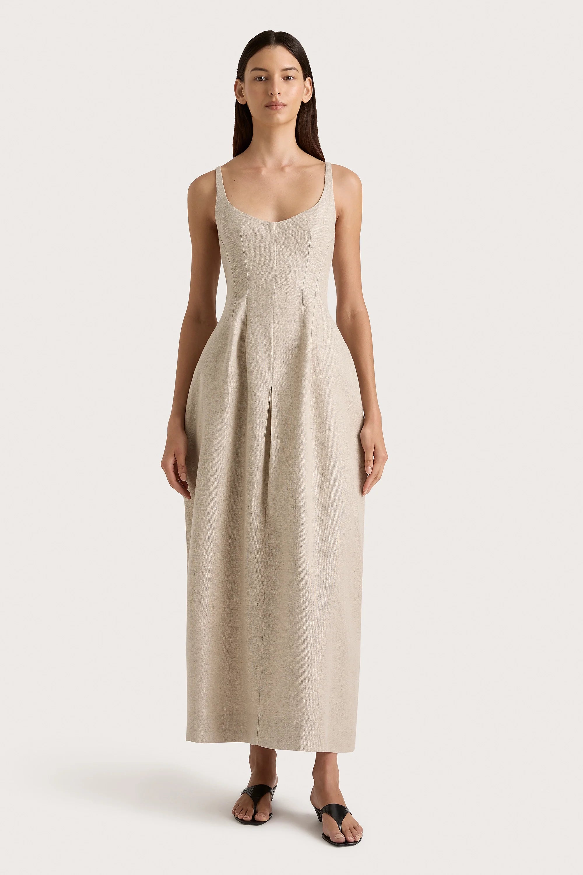 Sanne Midi Dress Oatmeal - Final Sale