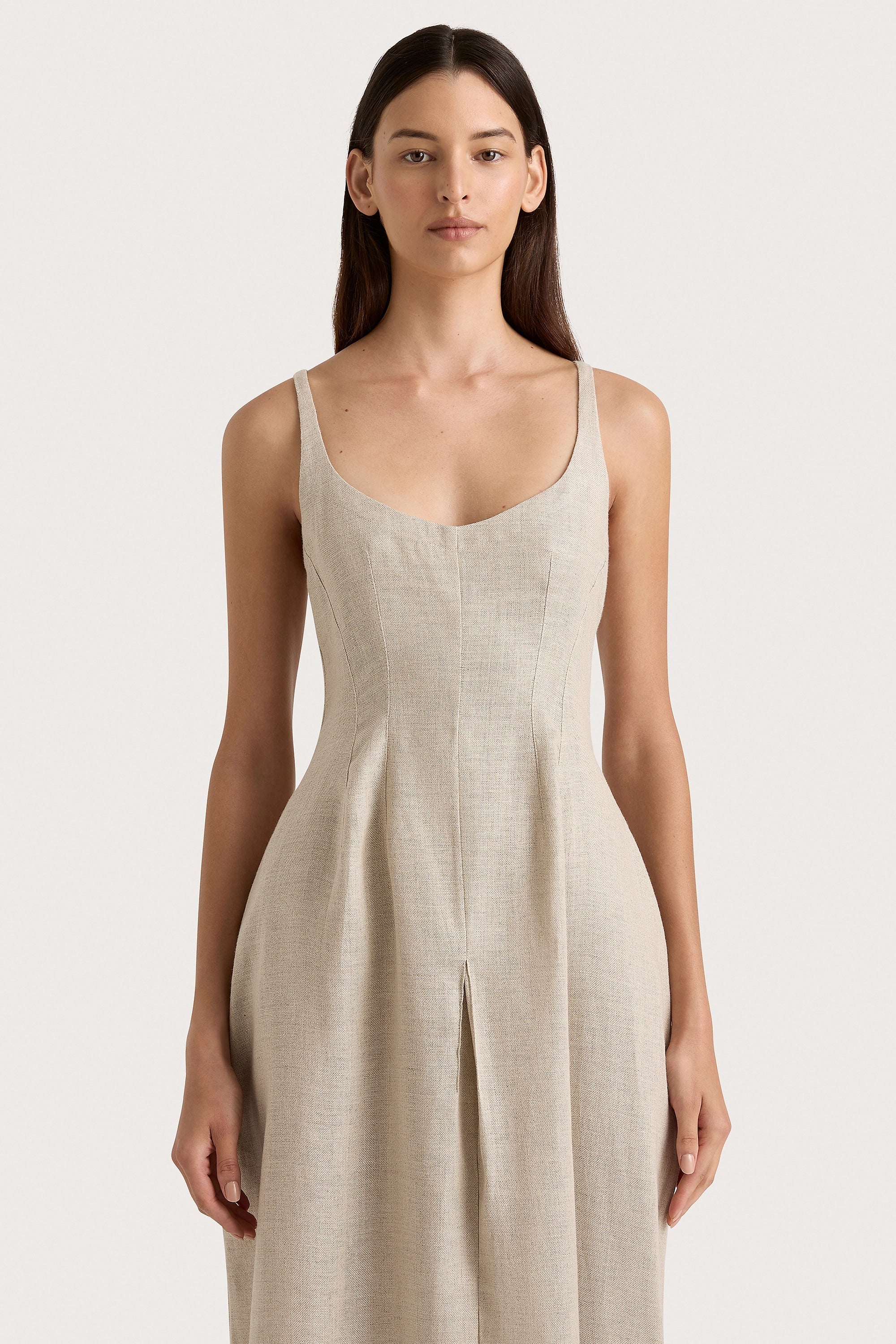 Sanne Midi Dress Oatmeal - Final Sale