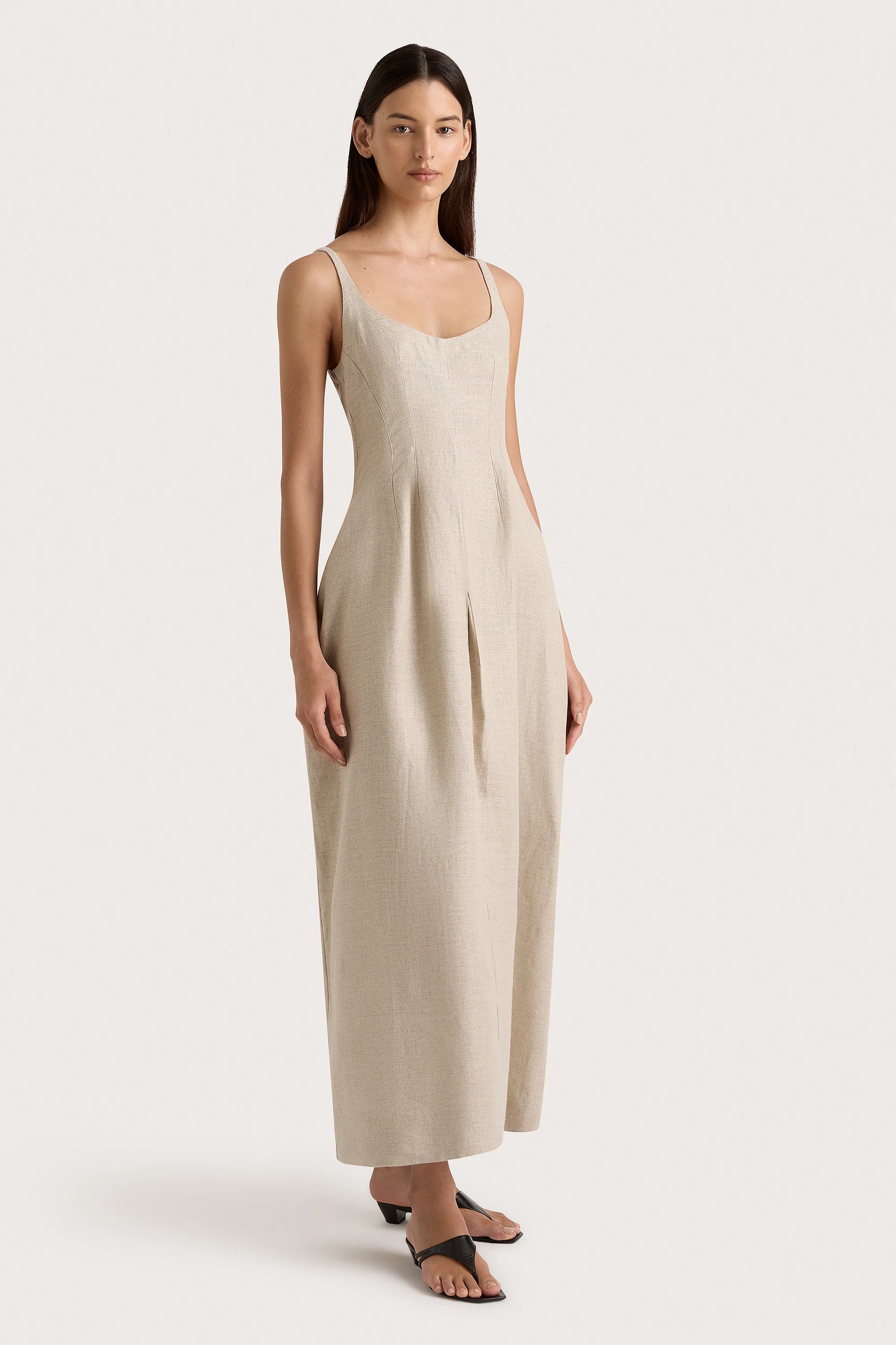 Sanne Midi Dress Oatmeal - Final Sale