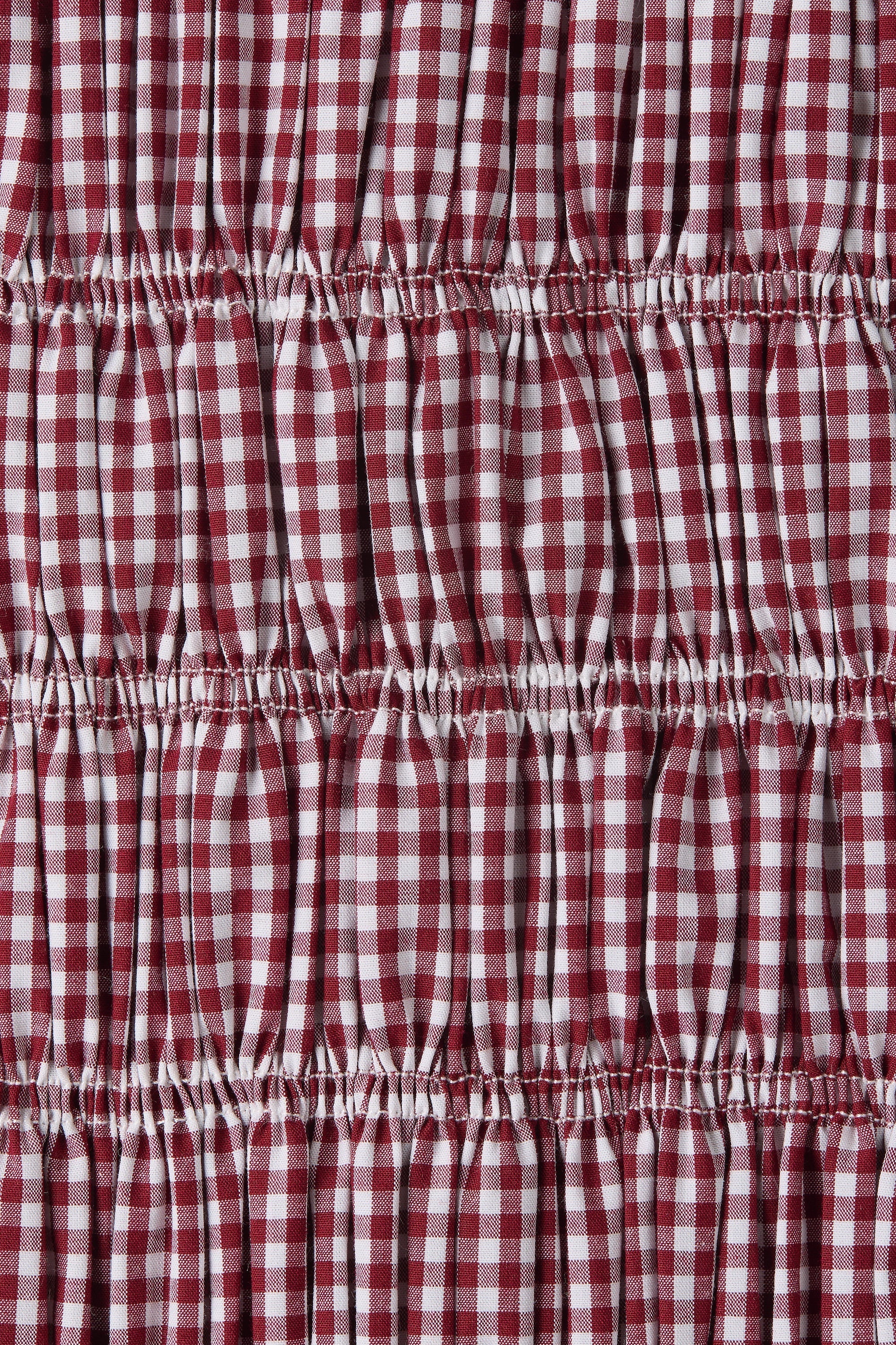 Heidi Mini Dress Gingham Deep Red